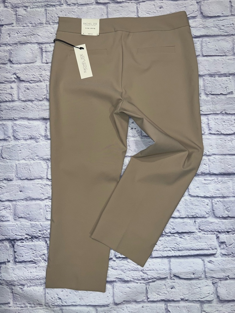 Rachel Zoe NEW Cropped Straight-Leg Pants in beige - Picture 4 of 10